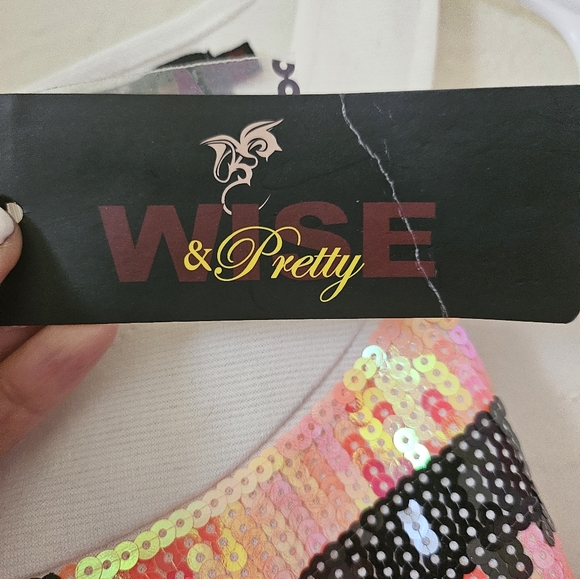 Wise & Pretty Sequin Cut Out Strappy Tank NWT - Picture 5 of 6